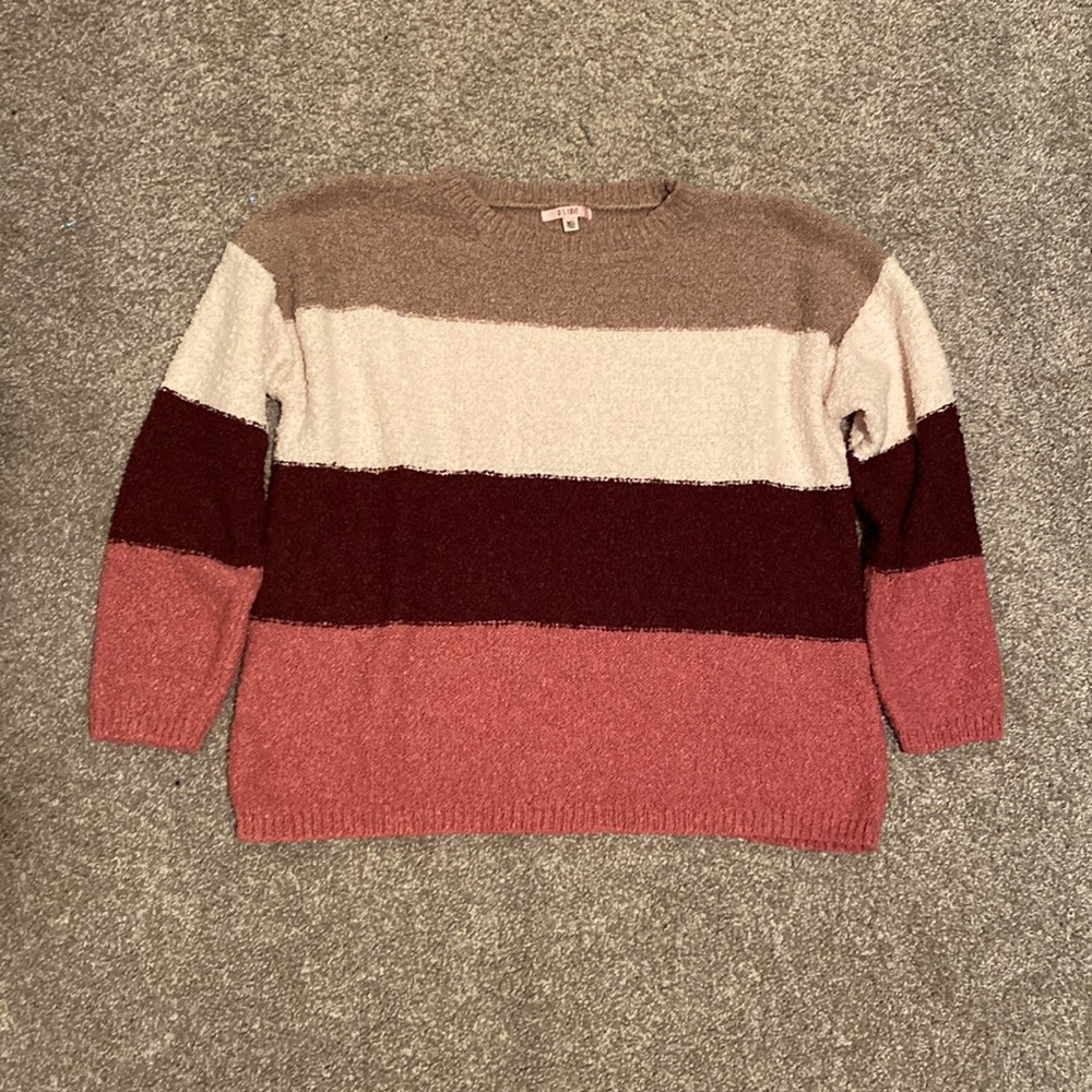 Color block soft sweater, size M/L